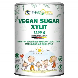 PHARMAVITAL XYLIT VEGANSKI ŠEĆER, stolni zaslađivač od 100% ksilitola 1100 g