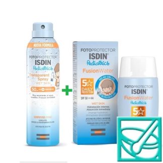 ISDIN FOTOPR. WET SPREJ dječji SPF50 250ml+FUS.WATER PED.dječja kr SPF50 50ml