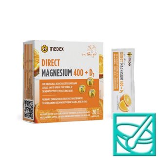 MEDEX MAGNEZIJ 400mg direct + D3 vreć. a20