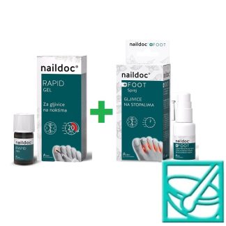 NAILDOC RAPID gel 5ml + FOOT sprej 25ml