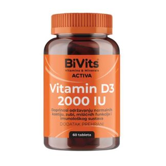 BiVits Activa Vitamin D3 2000 IU, tablete
