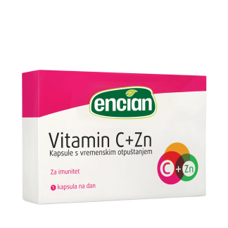Encian Vitamin C+ZN, 30 kapsula