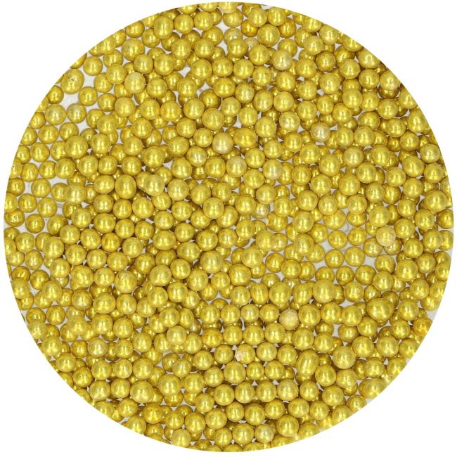 Šećerni posipi – metalik zlatne perle, FunCakes 80g - Slika 3