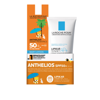 La Roche-Posay Anthelios Baby Set Baby losion, 50 ml + Lipikar sindet, 100 ml
