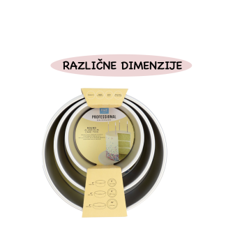 Okrugla posuda za pečenje s dnom, visina 7,6 cm (PME) – različite dimenzije