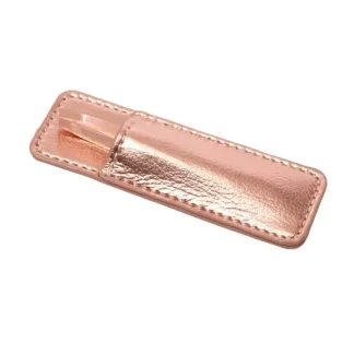 Tweezerman Mini pinceta s kosim vrhom Rose gold i etui
