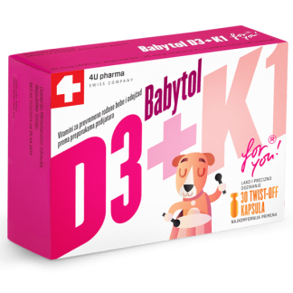 BABYTOL D3+K1 twist-off kapsule a 30, Dodatak prehrani s vitaminima D3 i K1 za djecu od 8. dana do navršenih 12 tjedana od rođenja