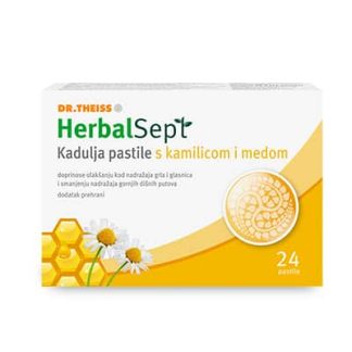 HERBALSEPT PASTILE KADULJA S KAMILICOM I MEDOM