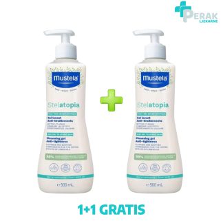 Mustela Stelatopia Gel za Tuširanje 500ml 1+1 GRATIS
