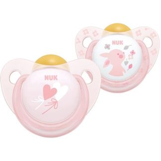 NUK Duda Varalica Silikon Rose and Blue 0-6 mj 2kom (10730050)