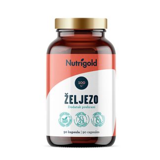 Željezo 30mg – 90 vegan kapsula Nutrigold