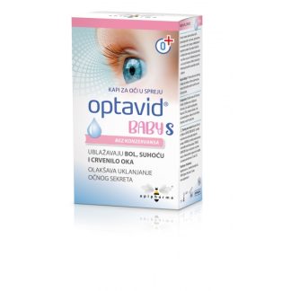 APIPHARMA OPTAVID BABY S KAPI ZA OČI U SPREJU 10ml, Ublažavaju bol, suhoću i crvenilo oka
